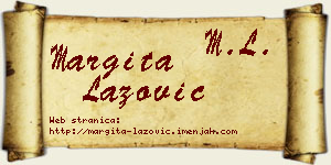 Margita Lazović vizit kartica